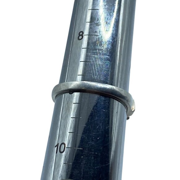 Vintage Sterling Silver 3D Rose Etched Ring Size 9 Signed NV Floral - Picture 11 of 11